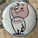Vintage Esso Oil Drop Boy 12 Inch Convex Porcelain Enamel Sign