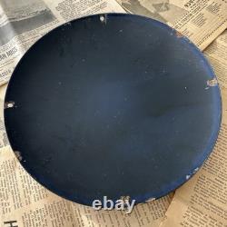 Vintage Esso Oil Drop Boy 12 Inch Convex Porcelain Enamel Sign