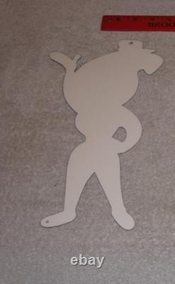 Vintage Esso Oil Drop Girl Woman 12 Enamel Metal Gasoline Oil Advertising Sign