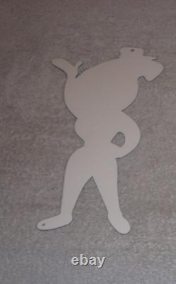 Vintage Esso Oil Drop Girl Woman 12 Enamel Metal Gasoline Oil Advertising Sign