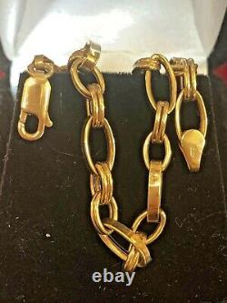 Vintage Estate 10k Gold Bracelet Designer Signed Otc Solid Made In Italy