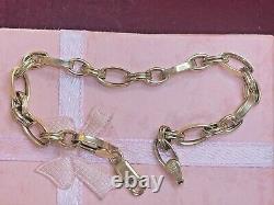 Vintage Estate 10k Gold Bracelet Designer Signed Otc Solid Made In Italy