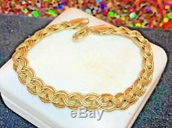 Vintage Estate 14k Gold Bracelet Designer Signed Milor Made In Italy Braided