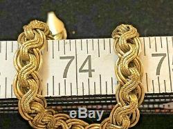 Vintage Estate 14k Gold Bracelet Designer Signed Milor Made In Italy Braided