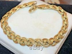 Vintage Estate 14k Gold Bracelet Designer Signed Milor Made In Italy Braided