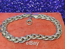 Vintage Estate 14k Gold Bracelet Designer Signed Milor Made In Italy Braided