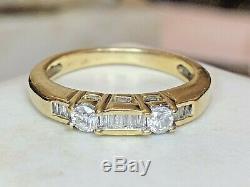 Vintage Estate 14k Gold Diamond Band Wedding Anniversary Designer Signed Lgl