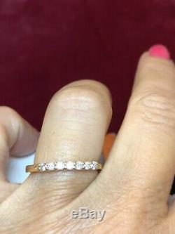 Vintage Estate 14k Gold Diamond Band Wedding Anniversary Ring Signed Zei