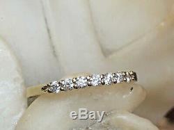 Vintage Estate 14k Gold Diamond Band Wedding Anniversary Ring Signed Zei