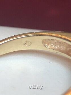 Vintage Estate 14k Gold Diamond Ring Cluster Engagement Wedding Signed Jp