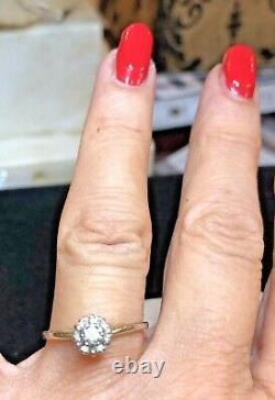 Vintage Estate 14k Gold Diamond Ring Floral Designer Signed Rorig
