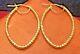 Vintage Estate 14k Gold Earrings Designer Signed Milor Oval Hoops Made In Italy