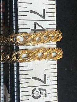 Vintage Estate 14k Solid Yellow Gold Bracelet Chain Signed Otc Made In Italy
