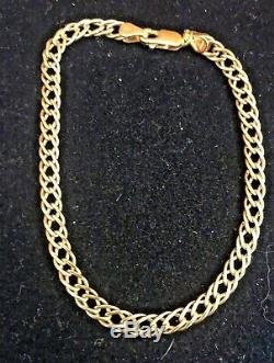 Vintage Estate 14k Solid Yellow Gold Bracelet Chain Signed Otc Made In Italy