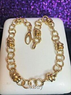 Vintage Estate 18k Gold Bracelet Designer Signed Itaor Made In Italy 750 Chain