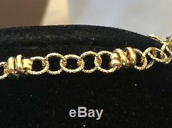 Vintage Estate 18k Gold Bracelet Designer Signed Itaor Made In Italy 750 Chain
