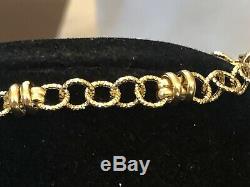 Vintage Estate 18k Gold Bracelet Designer Signed Itaor Made In Italy 750 Chain