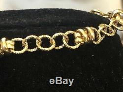 Vintage Estate 18k Gold Bracelet Designer Signed Itaor Made In Italy 750 Chain