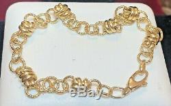 Vintage Estate 18k Gold Bracelet Designer Signed Itaor Made In Italy 750 Chain