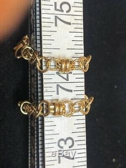 Vintage Estate 18k Gold Bracelet Designer Signed Itaor Made In Italy 750 Chain