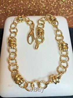 Vintage Estate 18k Gold Bracelet Designer Signed Itaor Made In Italy 750 Chain