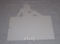 Vintage Evinrude Outboard Boat Motor Woman? 12 Metal Marine Gasoline Oil Sign