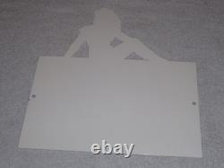 Vintage Evinrude Outboard Boat Motor Woman? 12 Metal Marine Gasoline Oil Sign