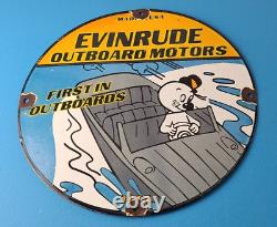 Vintage Evinrude Outboards Porcelain Sign Boat Motor Gas Engines Casper Sign