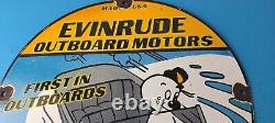 Vintage Evinrude Outboards Porcelain Sign Boat Motor Gas Engines Casper Sign