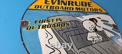 Vintage Evinrude Outboards Porcelain Sign Boat Motor Gas Engines Casper Sign