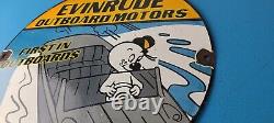 Vintage Evinrude Outboards Porcelain Sign Boat Motor Gas Engines Casper Sign