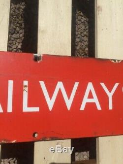 Vintage Ex British railway (Midlands) station sign single side