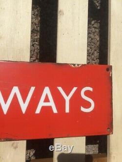Vintage Ex British railway (Midlands) station sign single side