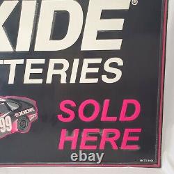Vintage Exide Batteries Sign Gas Battery Oil Garage NASCAR Jeff Burton Metal