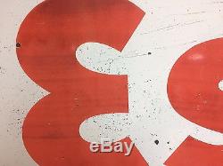 Vintage Extra Large Esso Porcelain Dealer Sign 2 Sided 59 x 88