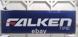 Vintage Falken Tire Sign 2 Sided Light 36X12X6VGC
