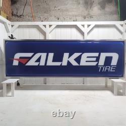 Vintage Falken Tire Sign 2 Sided Light 36X12X6VGC