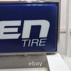 Vintage Falken Tire Sign 2 Sided Light 36X12X6VGC