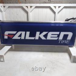 Vintage Falken Tire Sign 2 Sided Light 36X12X6VGC