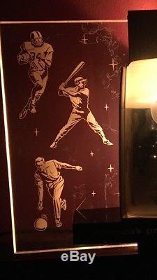 Vintage Falstaff beer Sign Light motion sports football baseball bowling