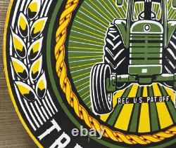 Vintage Farmall Tractor Supplies Porcelain Sign Gas Station Pump Oil Service