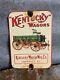 Vintage Farming Porcelain Sign Kentucky Wagon Manufacturing Louisville Tractor