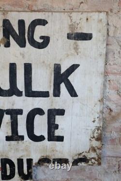 Vintage Feed Seed Farm sign hardware General store Cattle Hogs Farmhouse White