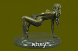 Vintage Female Nude Bronze Statue Sculpture Signed By The Artist Mavchi Hot Cast