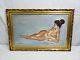 Vintage Female Nude Oil Painting By Irving Meisel (1900-1986 Nyc)
