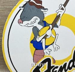 Vintage Fender Guitars Porcelain Stratocaster Sign Sales Service Gas Oil Amp