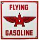 Vintage Flying A Gasoline Porcelain Sign Motor Oil Gas Station Pump Plate Servie
