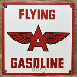 Vintage Flying A Gasoline Porcelain Sign Motor Oil Gas Station Pump Plate Servie