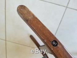 Vintage Folding Rope Chair Signed Yugoslavia / Hans Wegner Style MCM Modern
