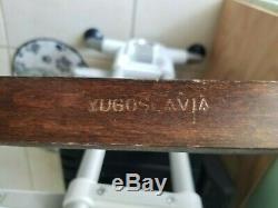 Vintage Folding Rope Chair Signed Yugoslavia / Hans Wegner Style MCM Modern